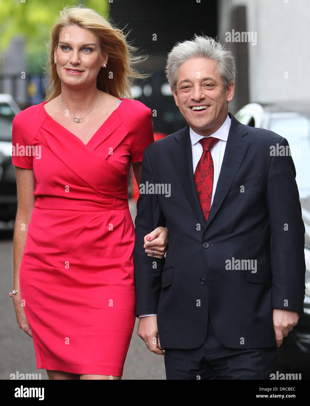 Sally Bercow und John Bercow in den ITV Studios London, England - 16.07.12 Stockfoto