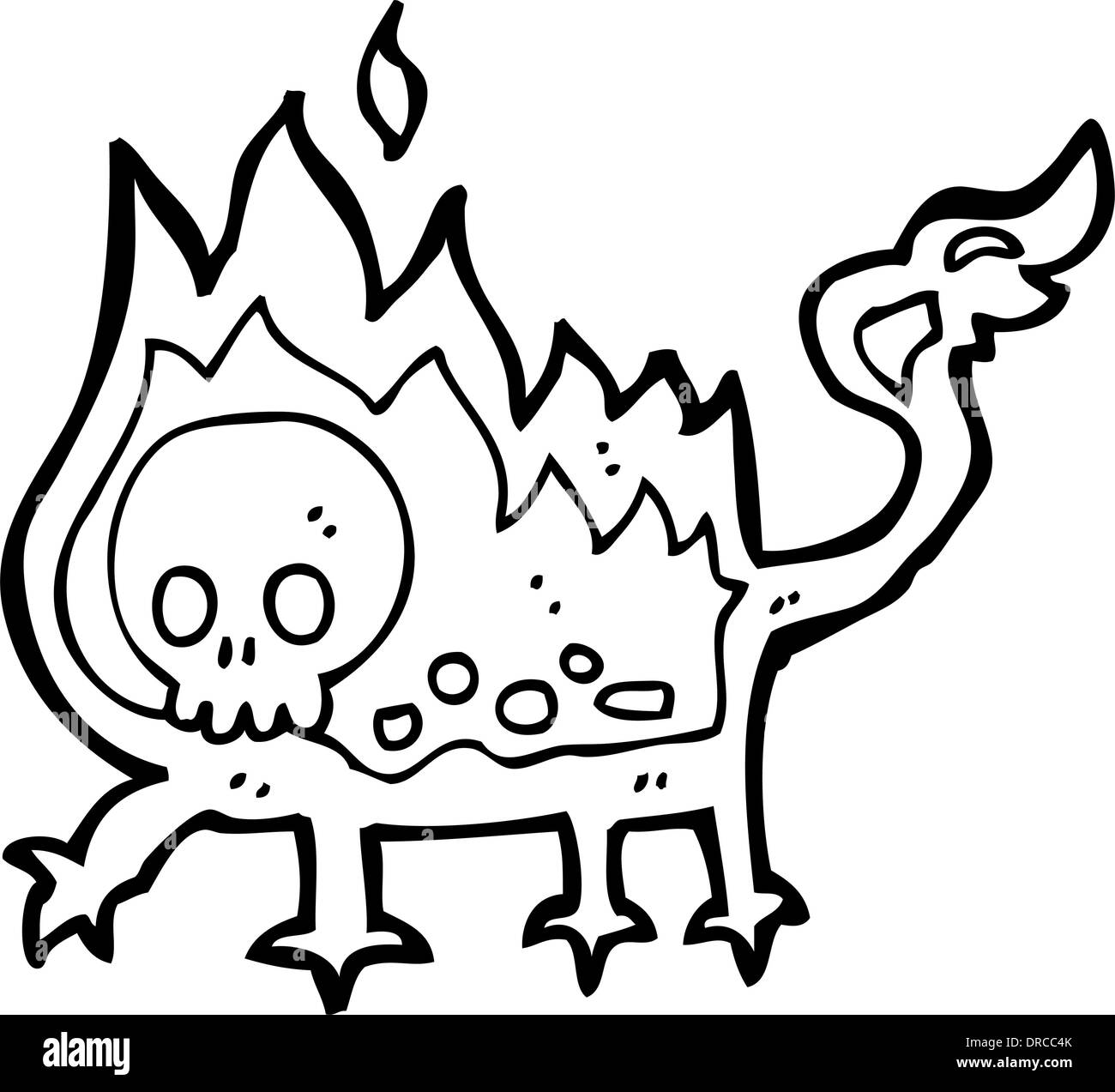 Cartoon-kleine Feuerdämon Stock Vektor