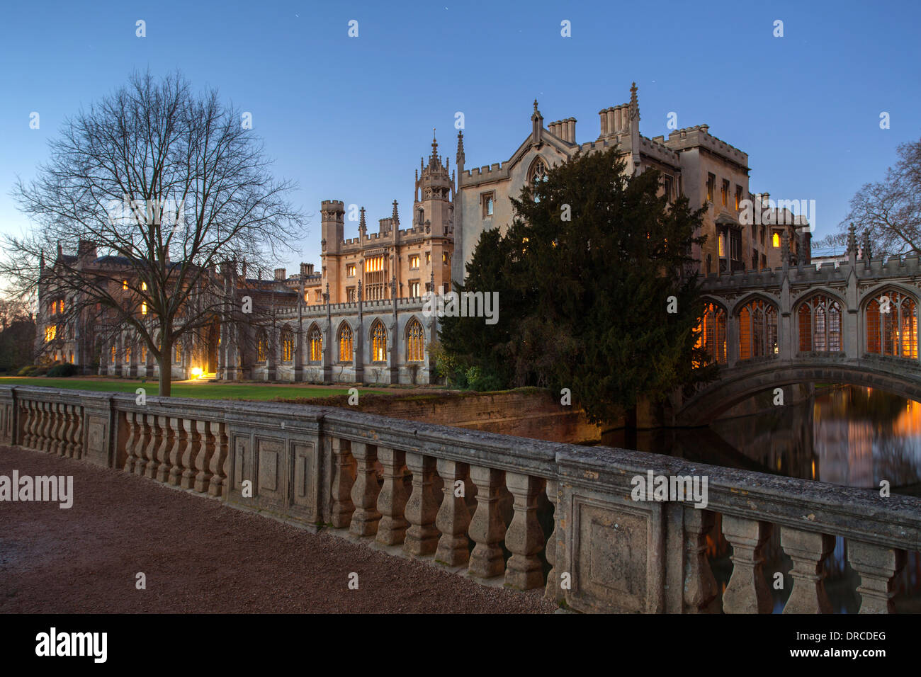 Neptun-Brücke & die Brücke der Seufzer Johns College Cambridge University UK Stockfoto