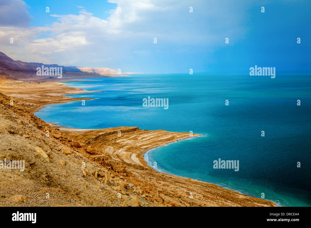 Toten Meer in Israel bei Sturm Stockfoto
