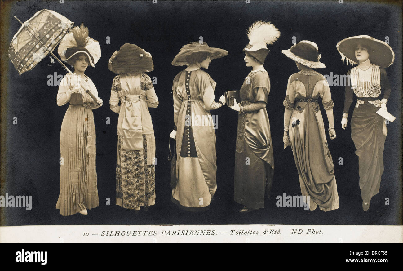 1910er Jahre Franzosische Mode Frauen Stockfotografie Alamy