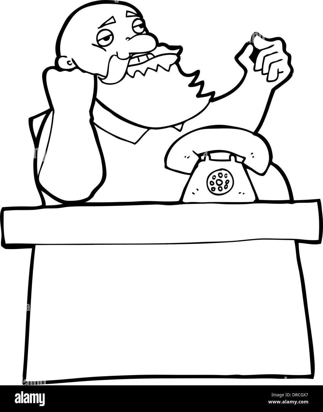 Cartoon arroganten Chef Mann Stock Vektor