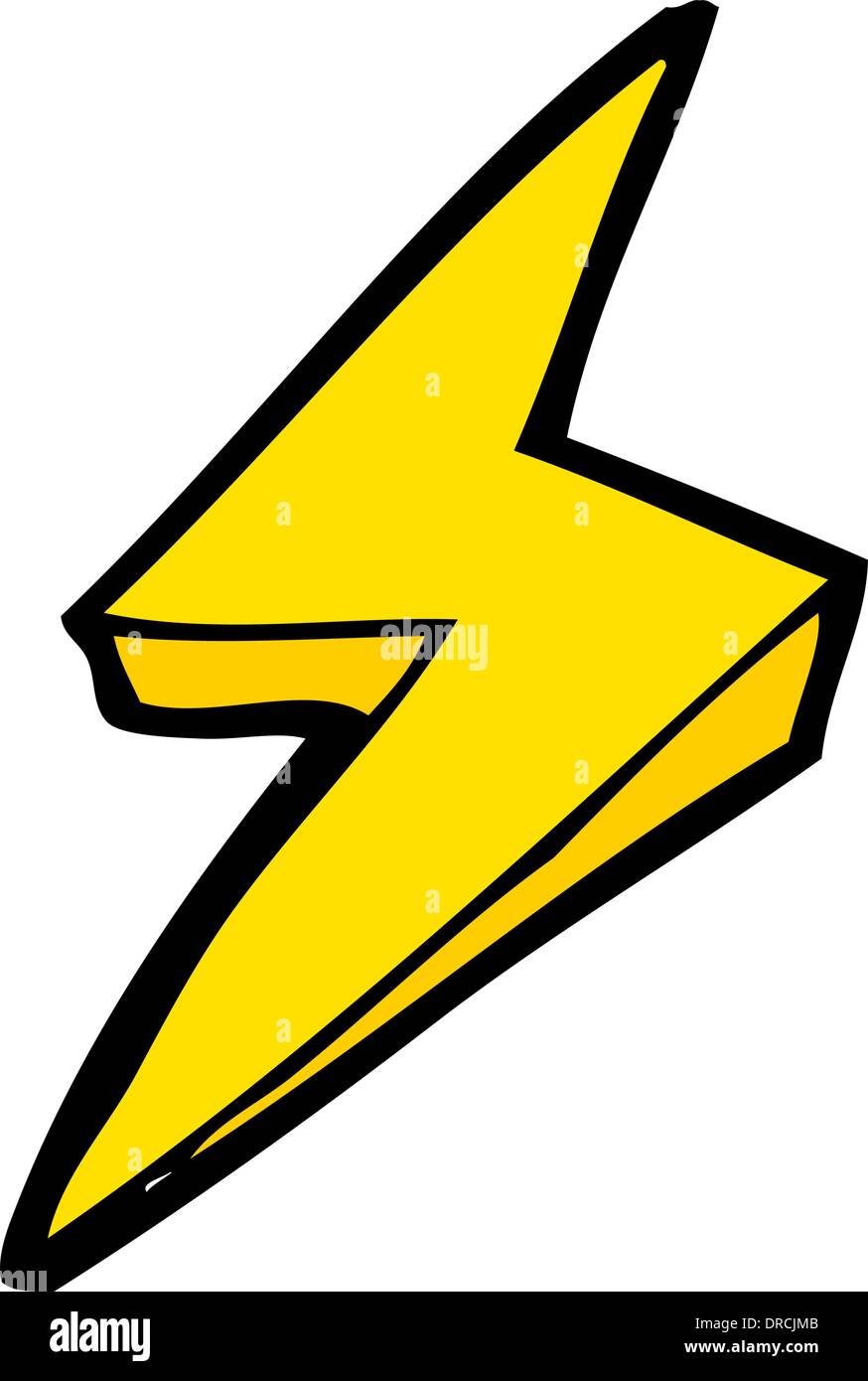 Cartoon-Blitz-Bolzen-symbol Stock-Vektorgrafik - Alamy