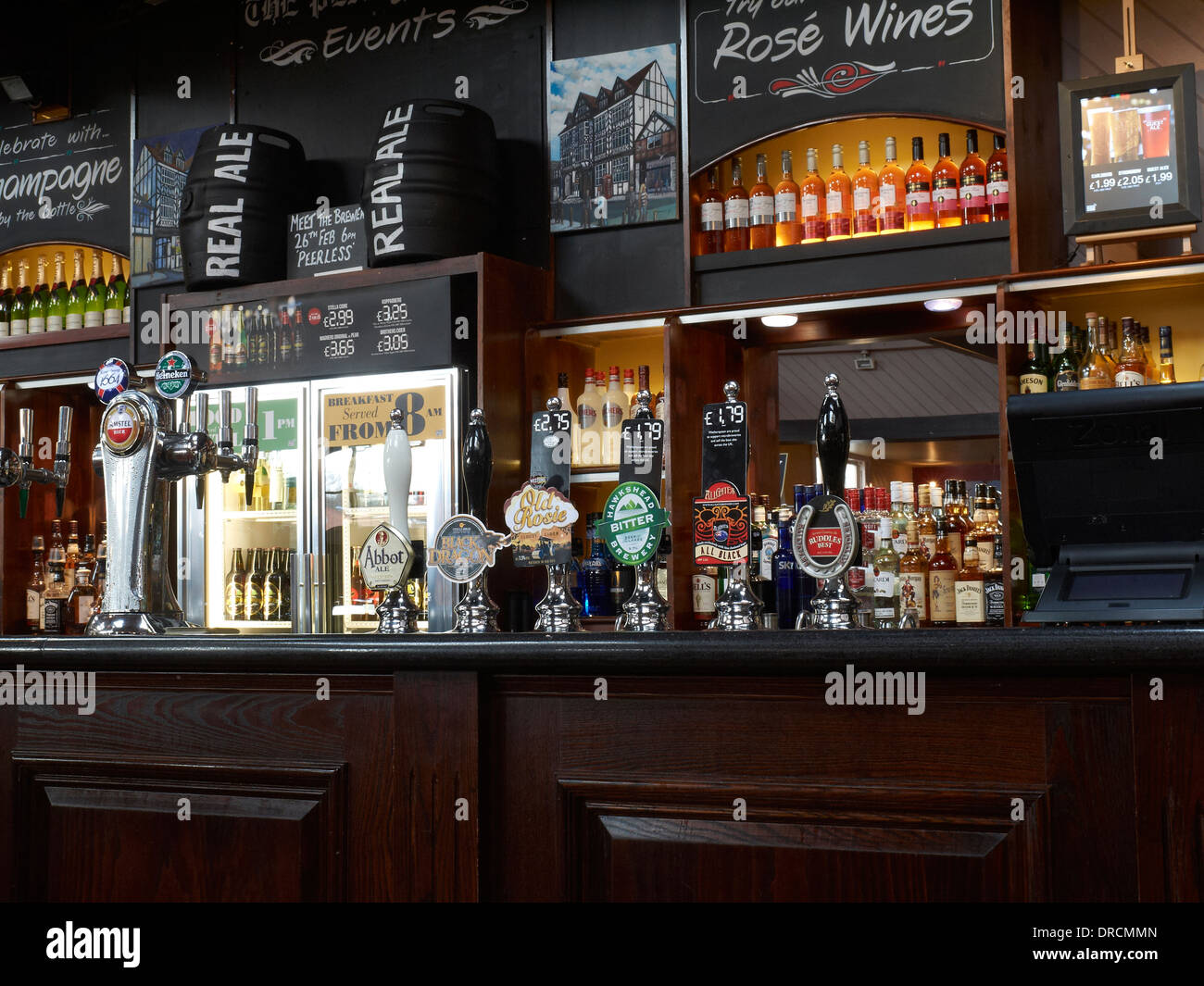 Die Einrichtung von Penny Black ein wetherspoon Pub in Northwich, in Großbritannien Stockfoto