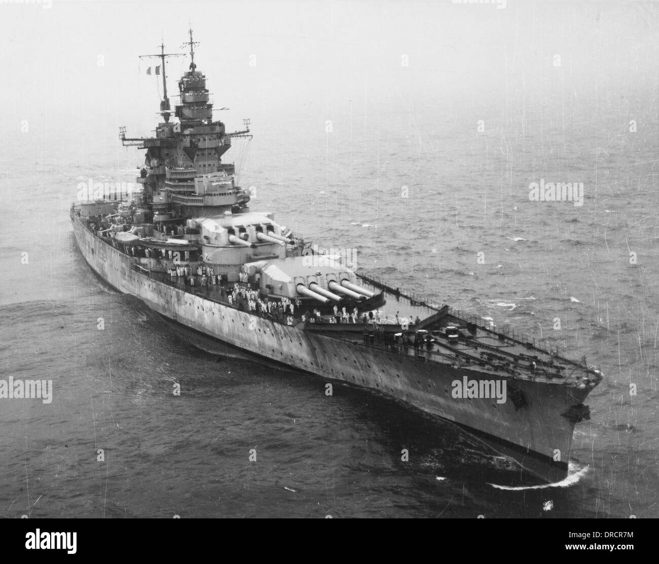 Französische Schlachtschiff WWII Stockfoto