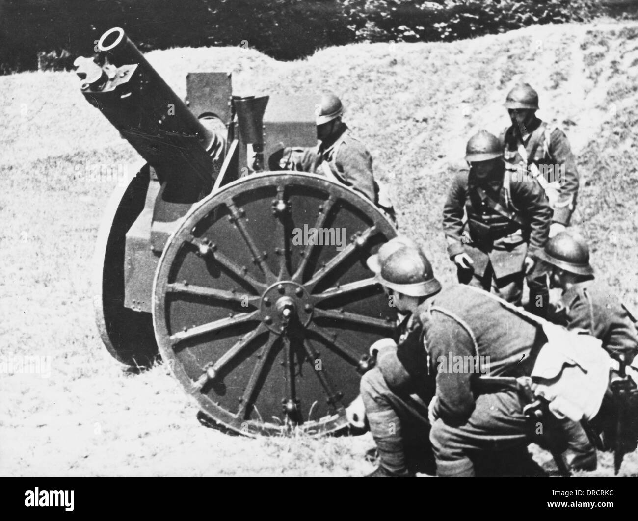 Französische Artillerie WWII Stockfoto