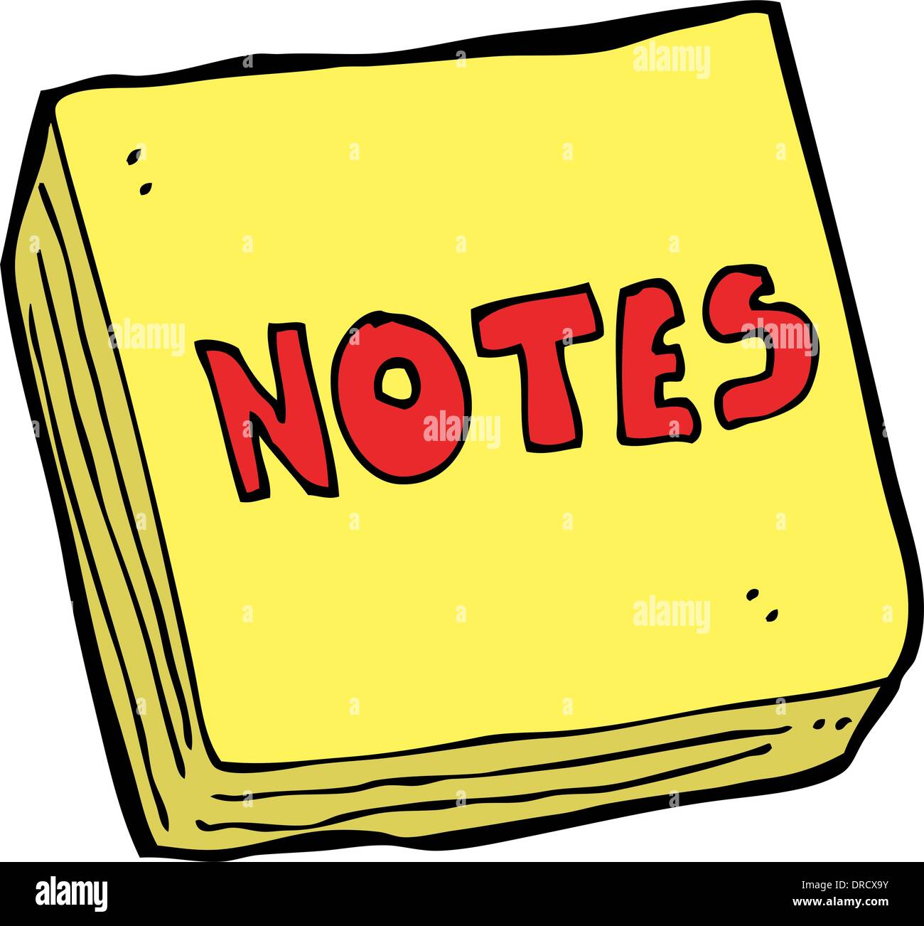 Cartoon-Notizen-pad Stock Vektor