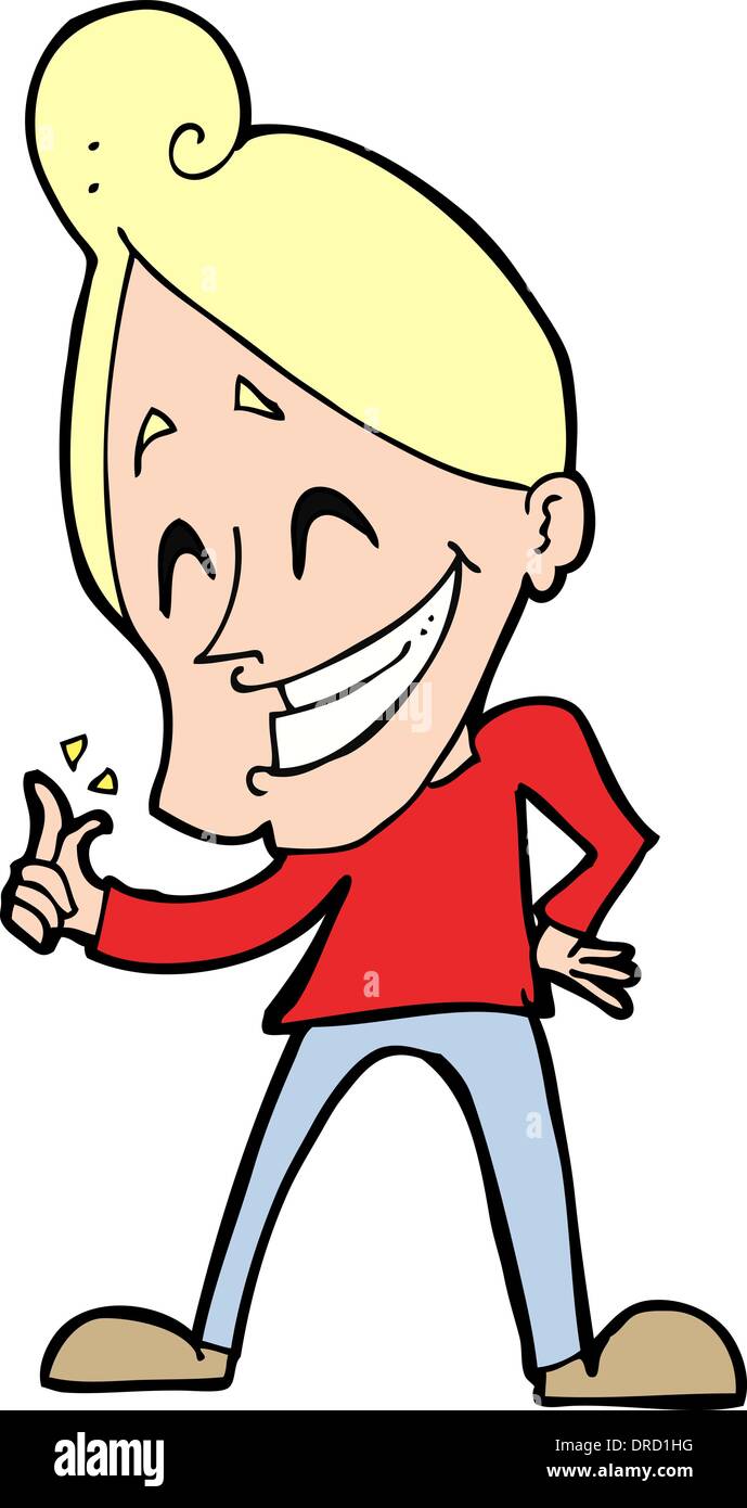 Cartoon Mann schnappen von Fingern Stock Vektor