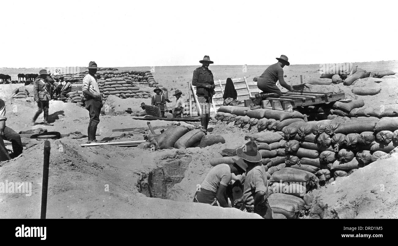 Artillerie-Platzierungen WWI Stockfoto