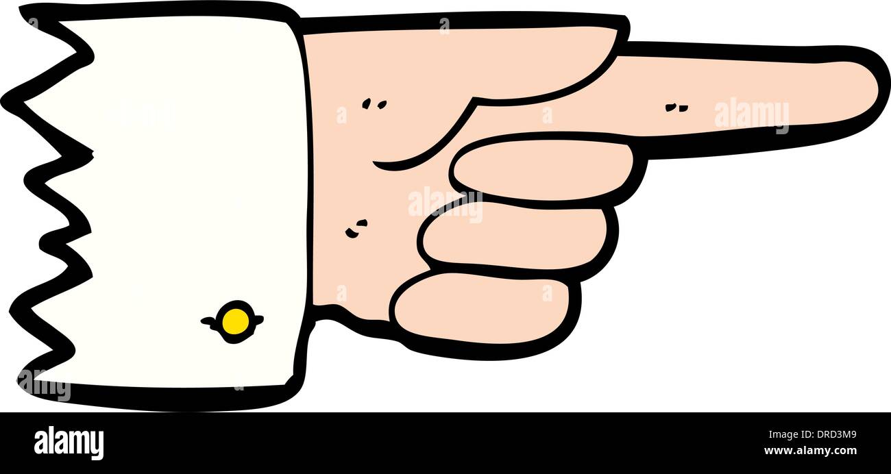 Cartoon zeigenden Hand-symbol Stock Vektor