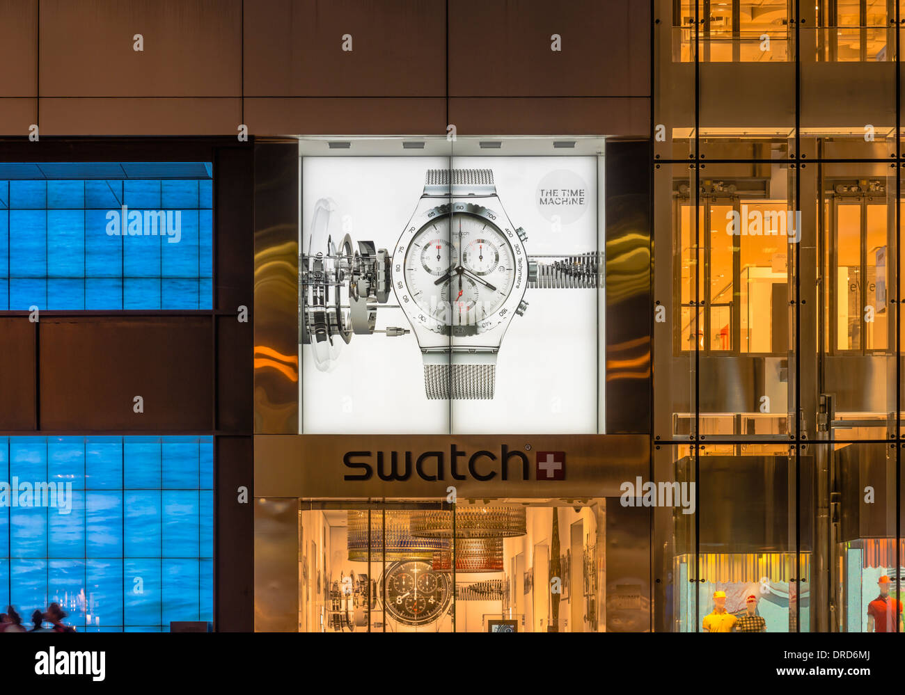 Swatch Uhr Werbung Stockfoto