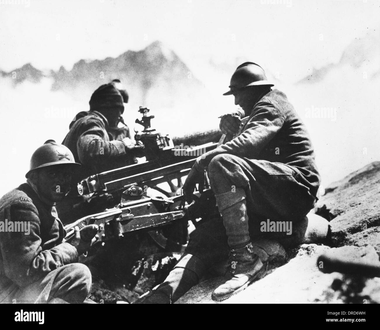 Ersten Weltkrieg Artillerie Stockfoto