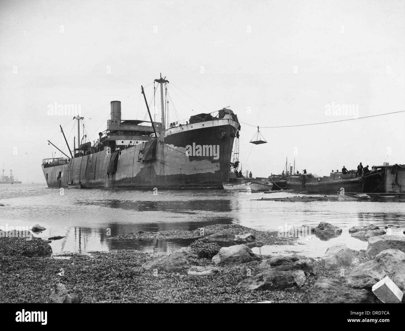 Schiff der britischen Marine WWI Stockfoto