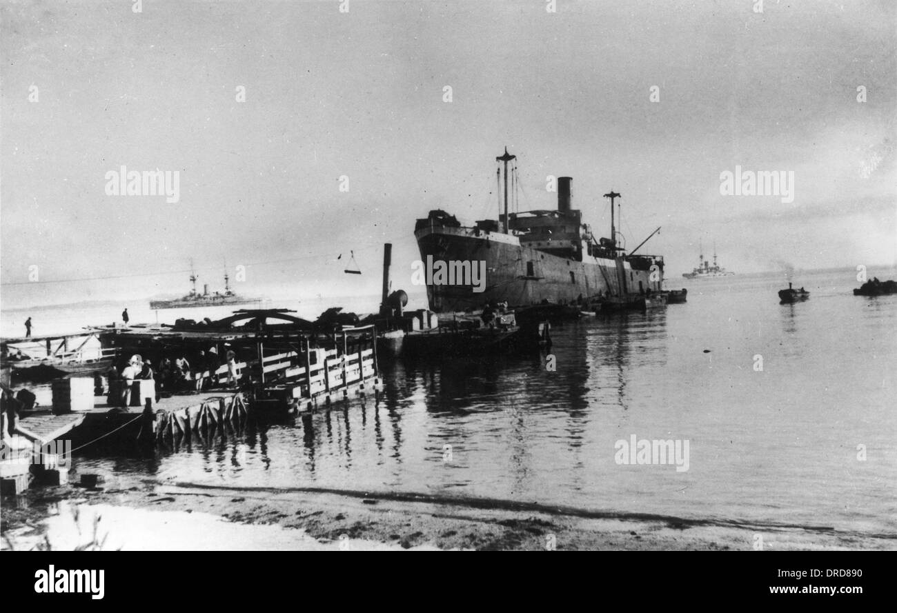 SS River Clyde in Gallipoli WWI Stockfoto