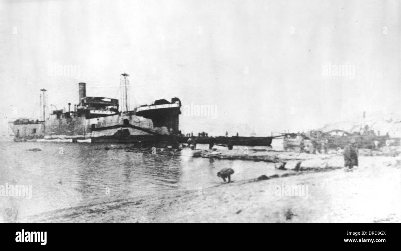 SS River Clyde in Gallipoli WWI Stockfoto