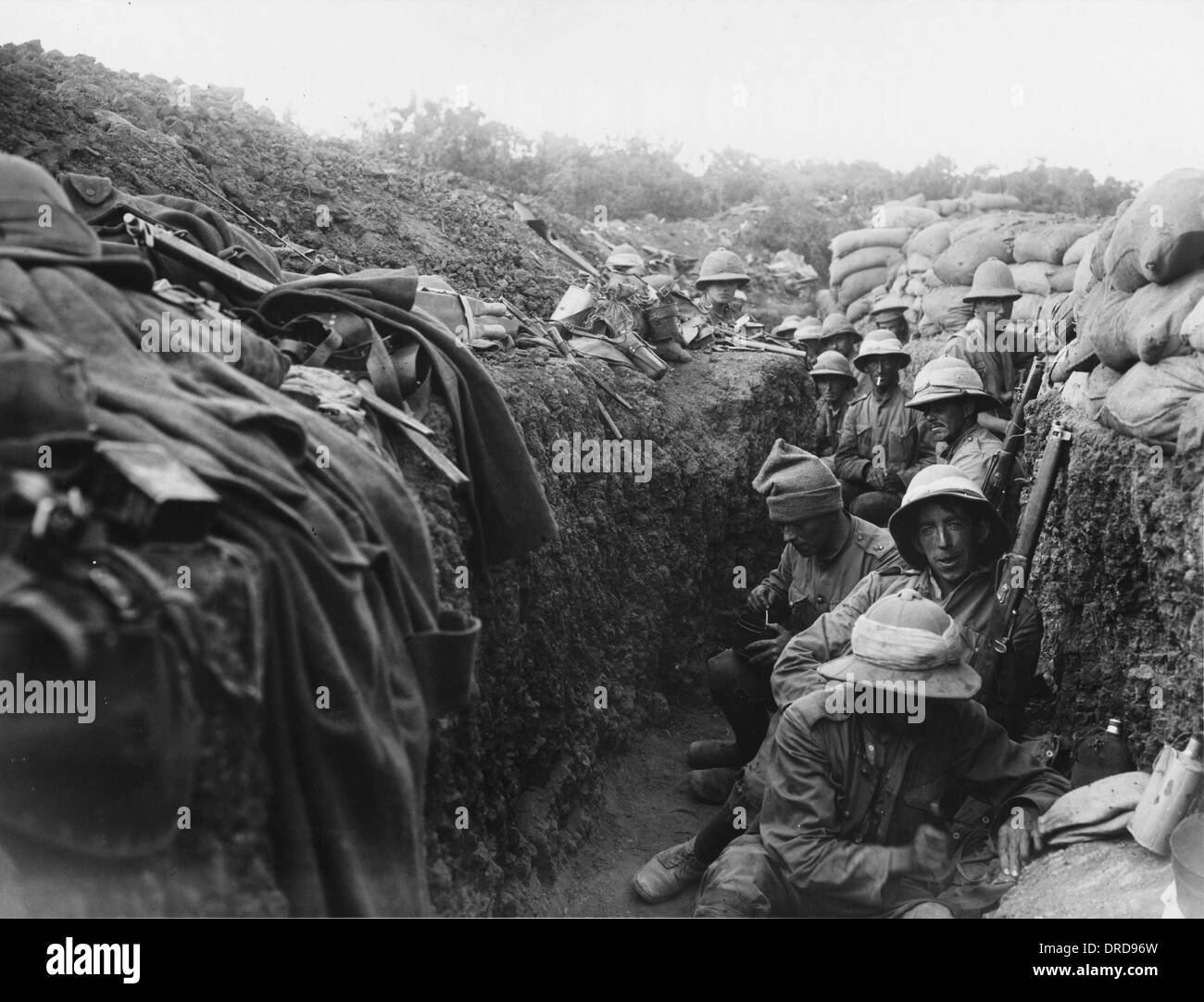 Gallipoli Graben WWI Stockfoto