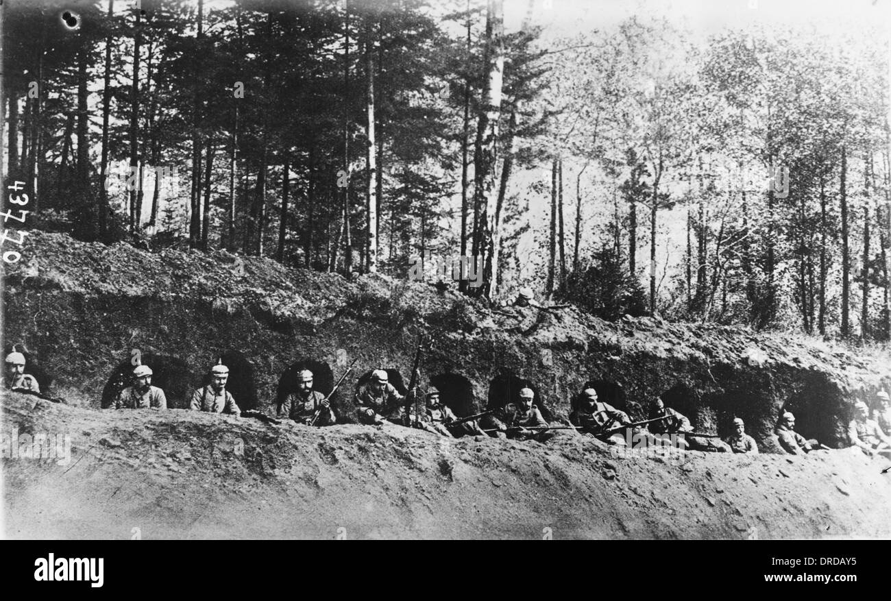 Deutsche Soldaten in der Argonne 1914 Stockfoto