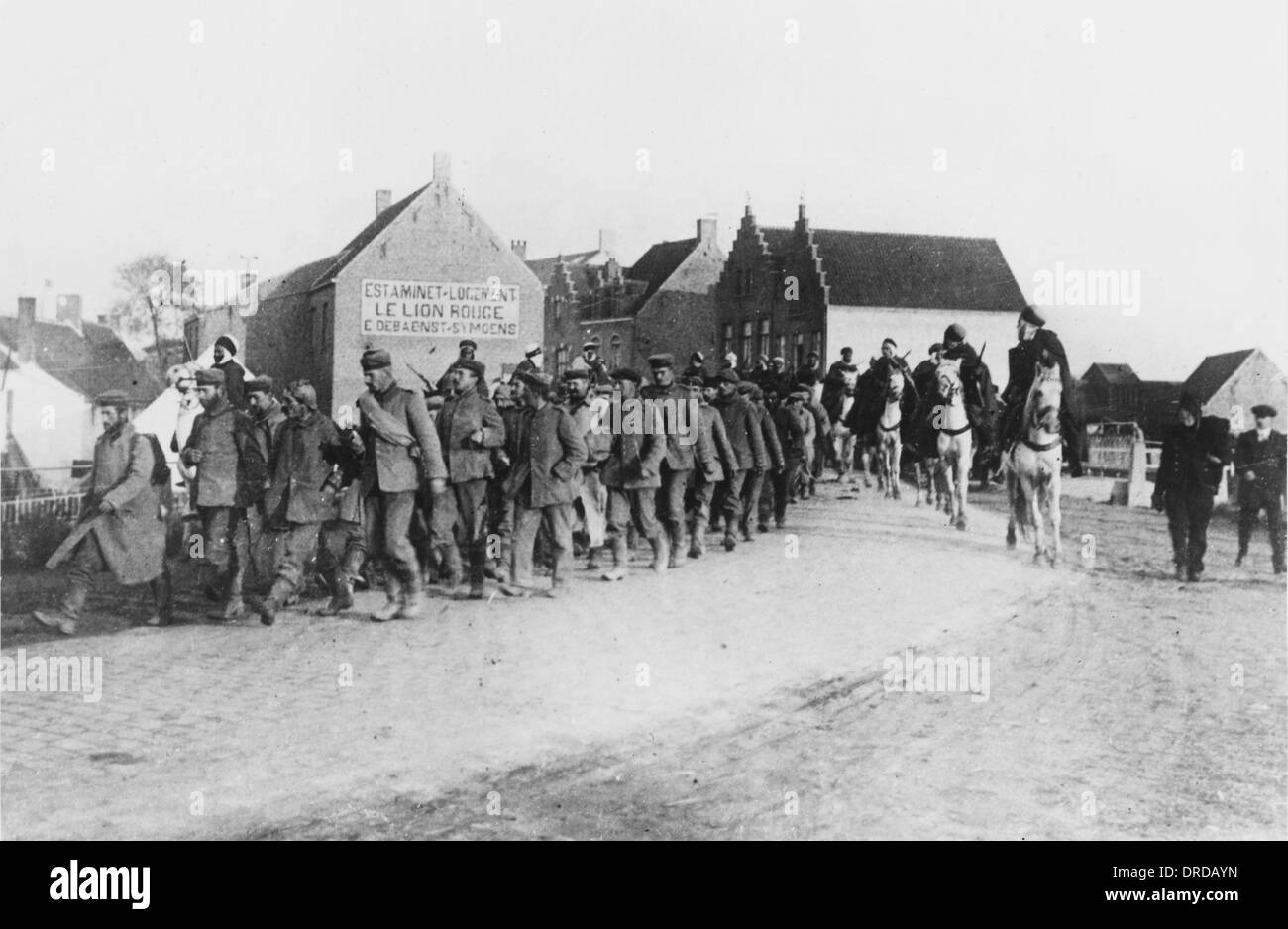 Deutschen Kriegsgefangenen WWI Stockfoto