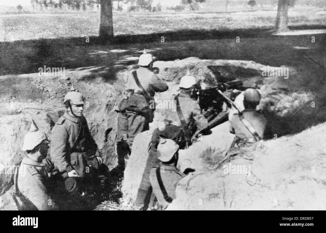 Deutsche Soldaten in der Nähe von Antwerpen WWI Stockfoto