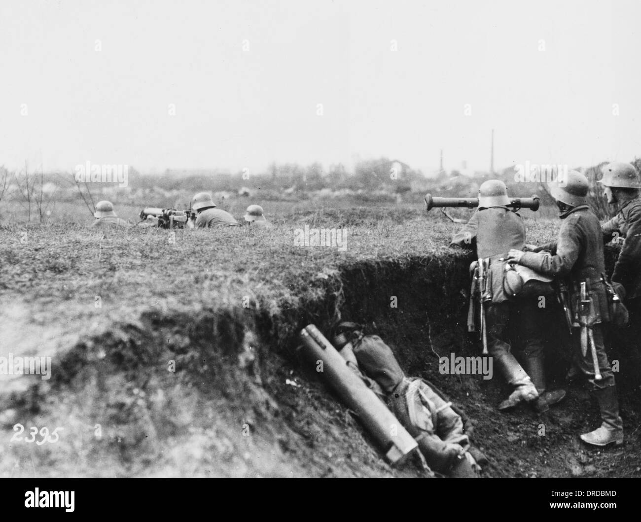 Erweiterte deutsche Maschinengewehr Post WWI Stockfoto
