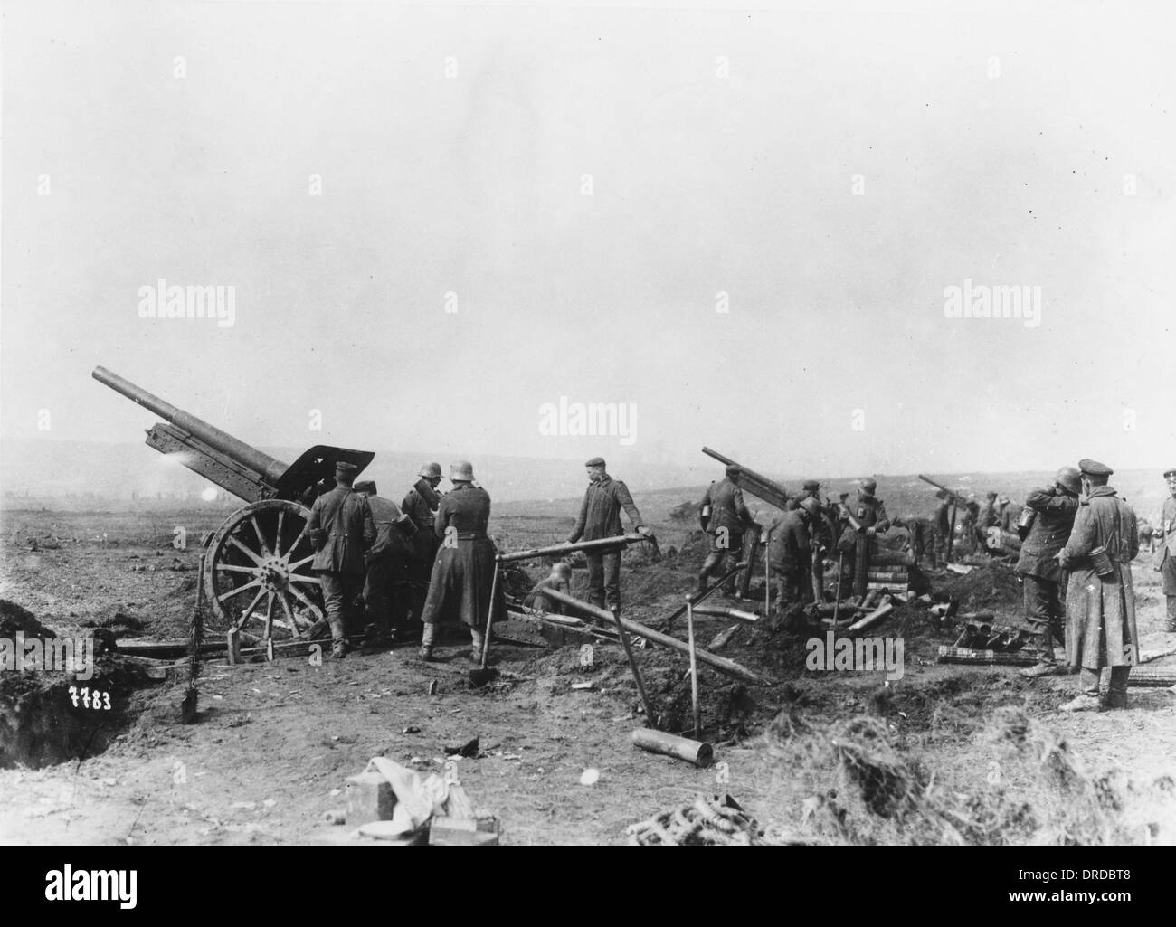 Deutsche Artillerie WWI Stockfoto