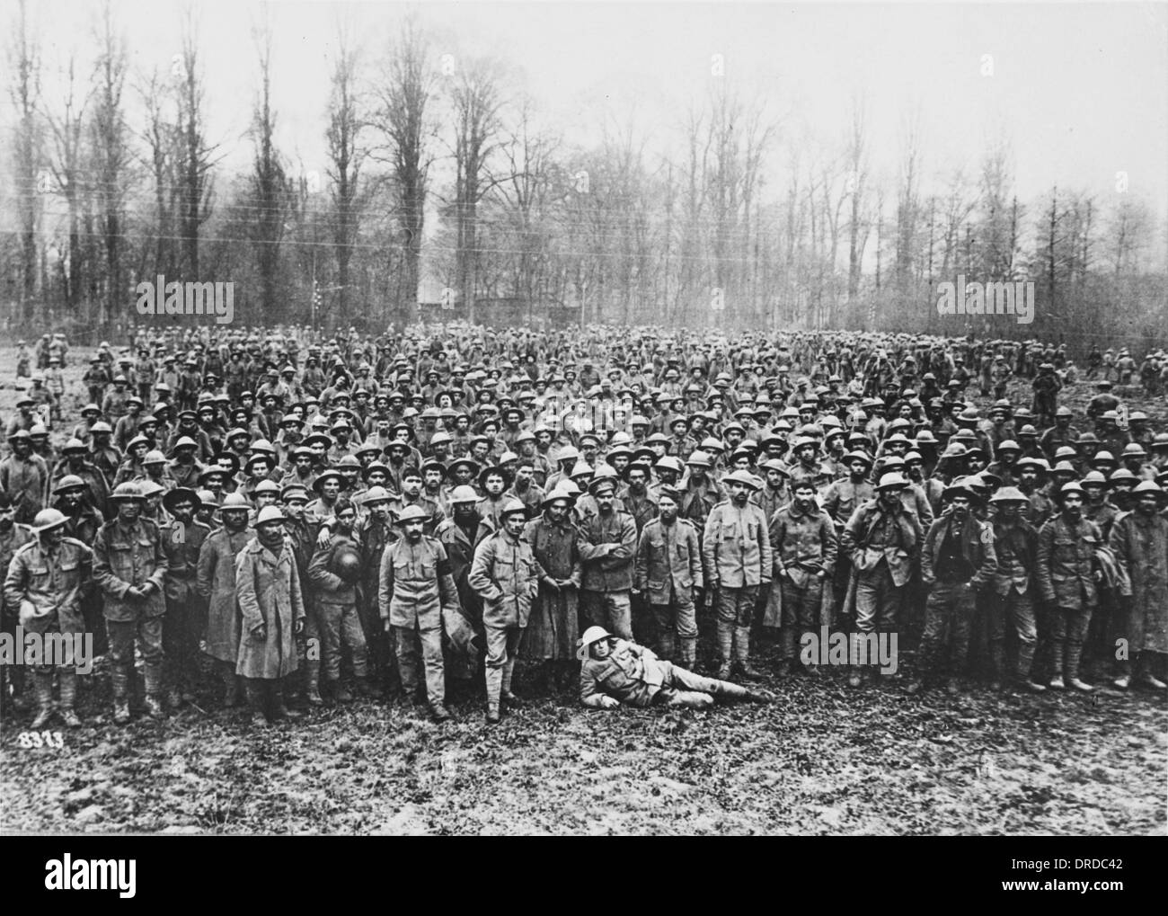WWI-Gefangenen Stockfoto