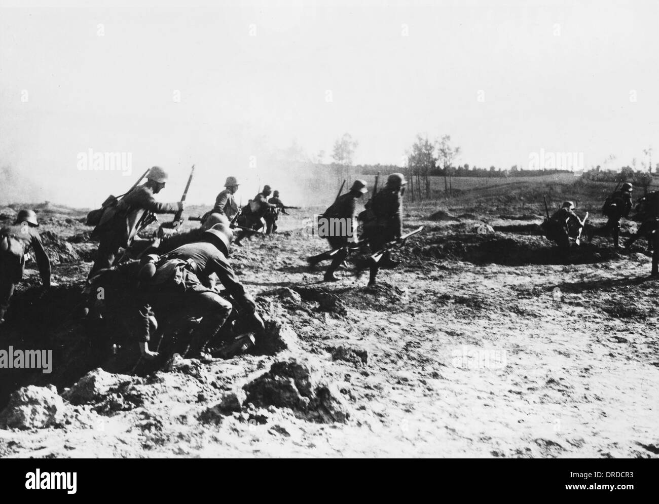 Deutschen Angriff WWI Stockfoto