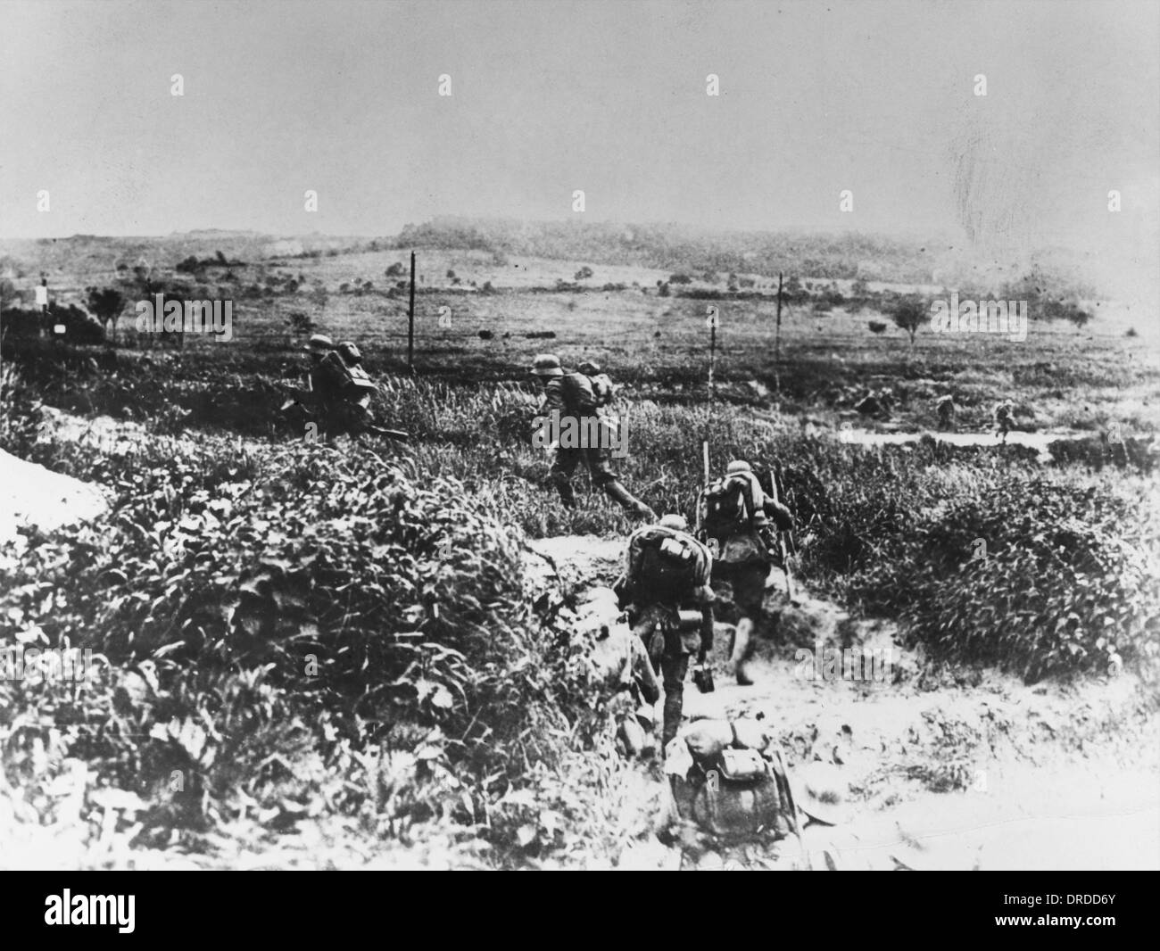 Angriff der deutschen WWI Stockfoto