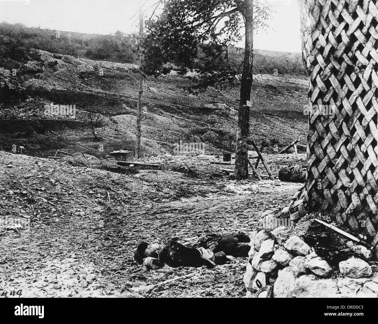 Toten deutschen Scharfschützen WWI Stockfoto