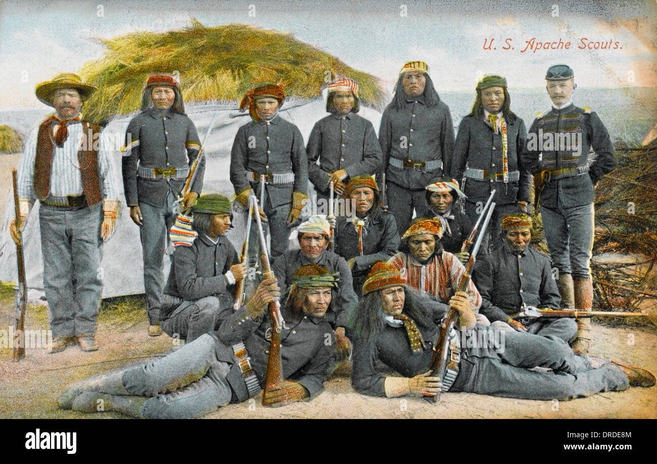 Vereinigte Staaten Armee - Apache-Scouts Stockfoto