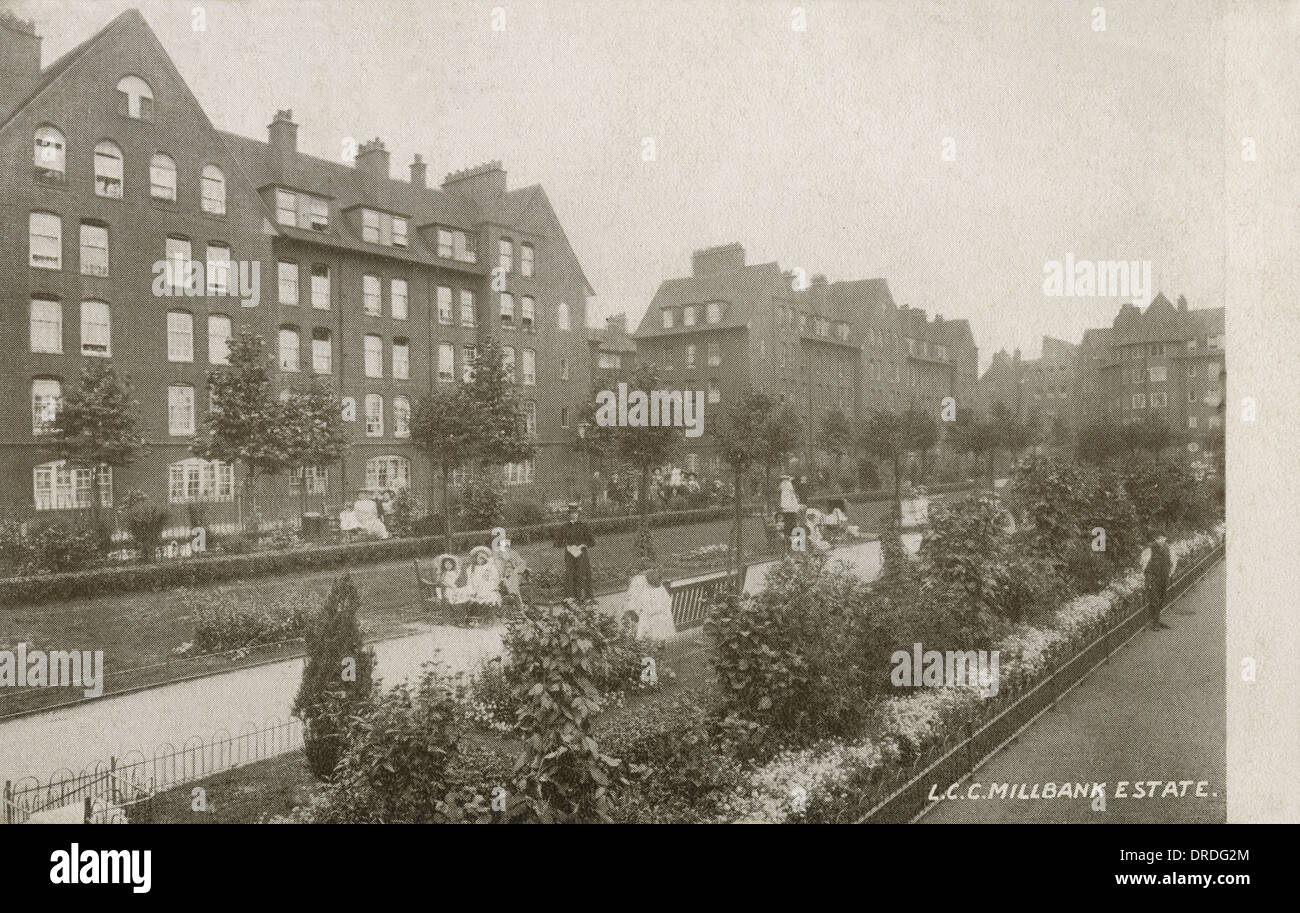 Der London County Council Millbank Estate Stockfoto