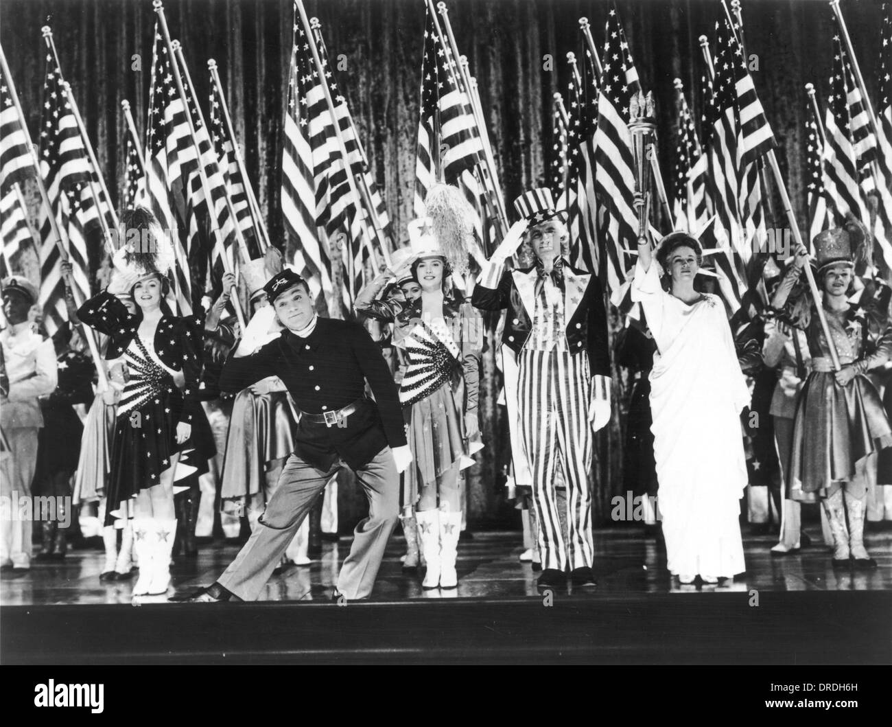 Patriotische amerikanische Bühnenshow Stockfoto