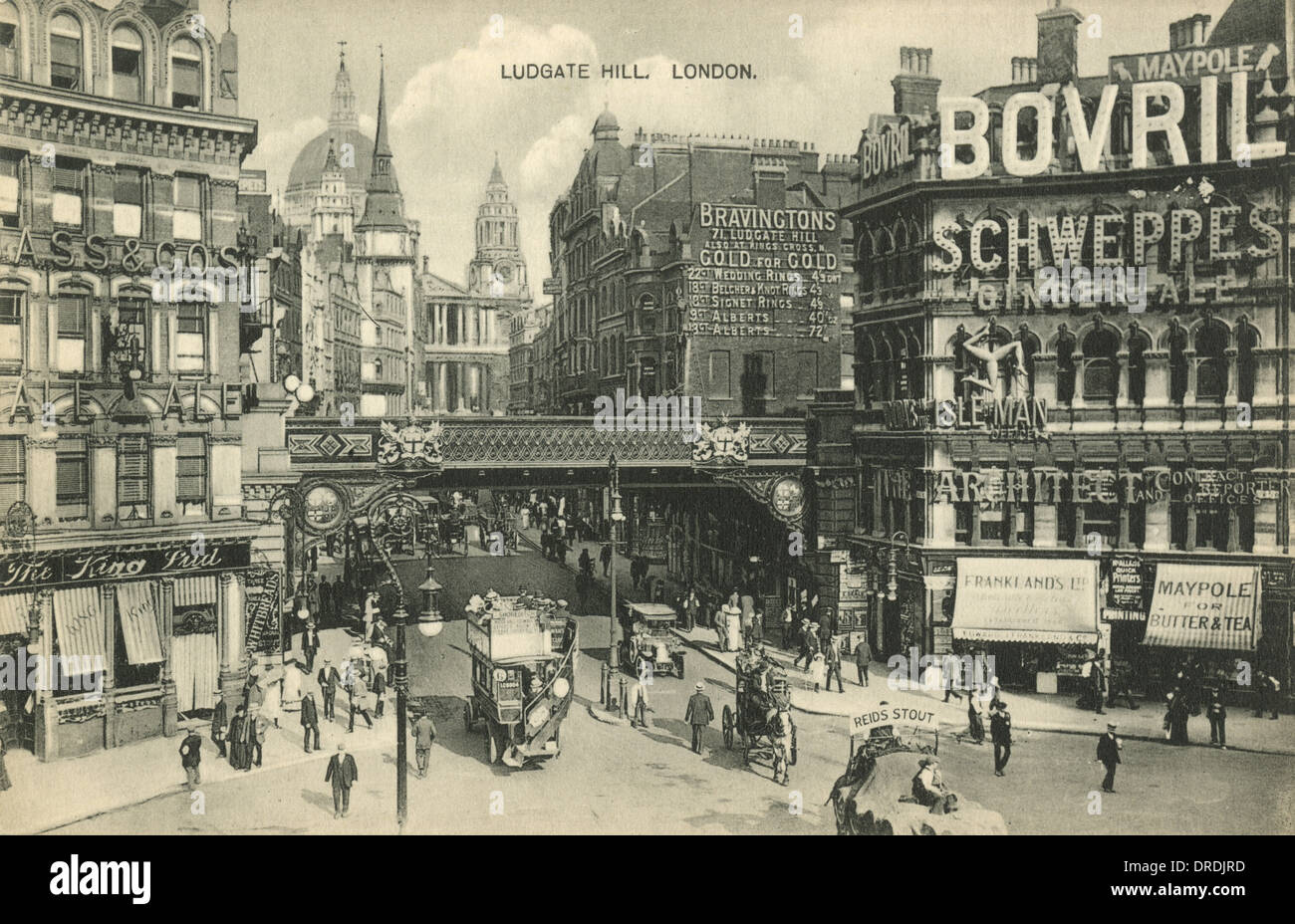 Ludgate Circus und Hill, London Stockfoto
