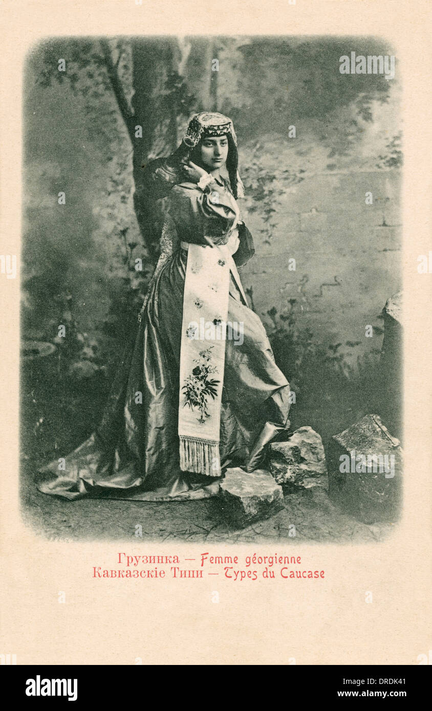 Georgien - georgische Frau des Kaukasus Stockfoto