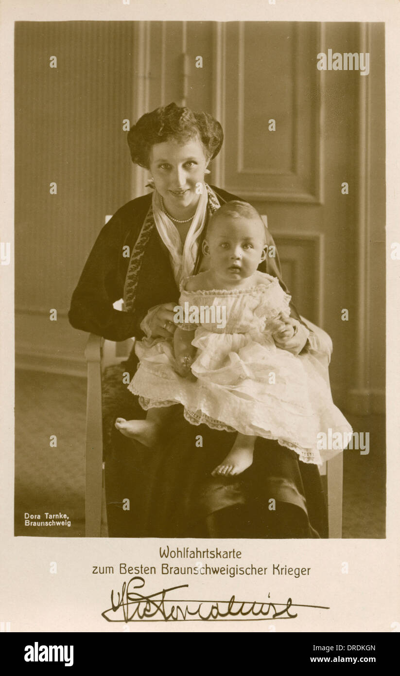 Victoria Louise & Sohn Ernest Augustus Stockfoto