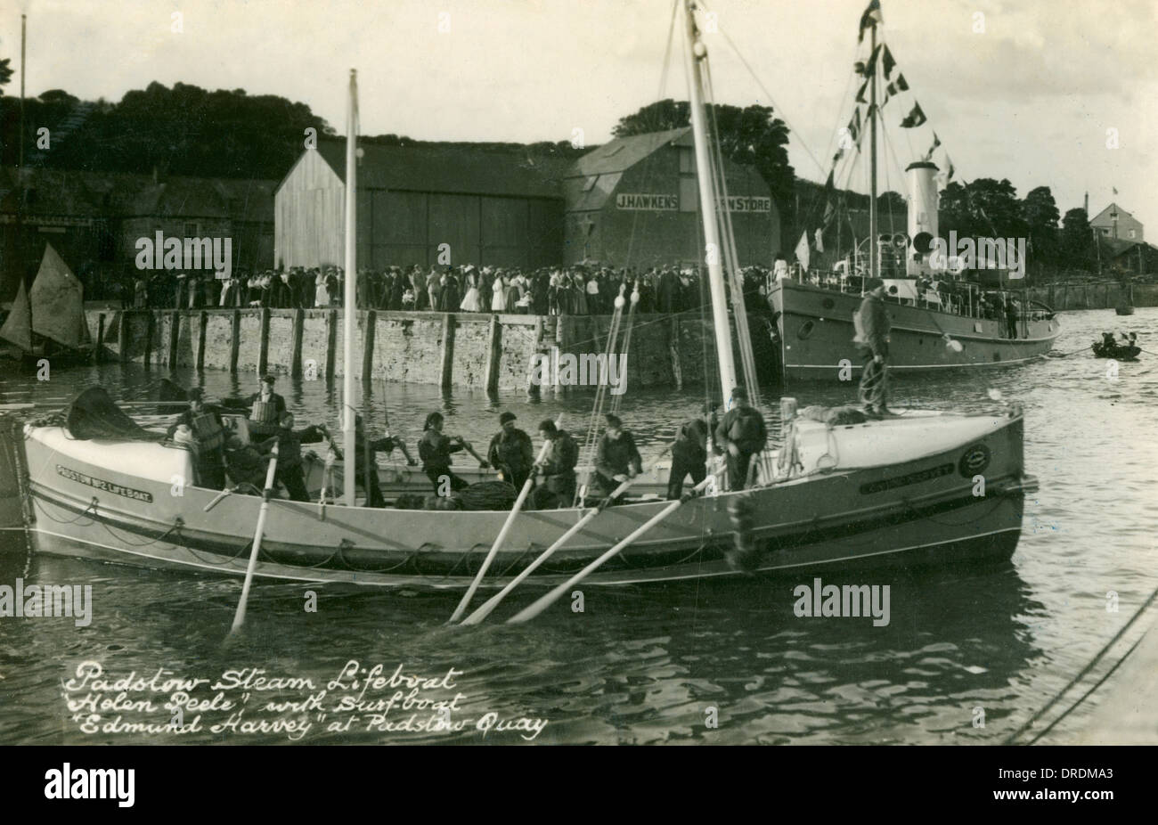 Rettungsboote in Padstow, Cornwall Stockfoto