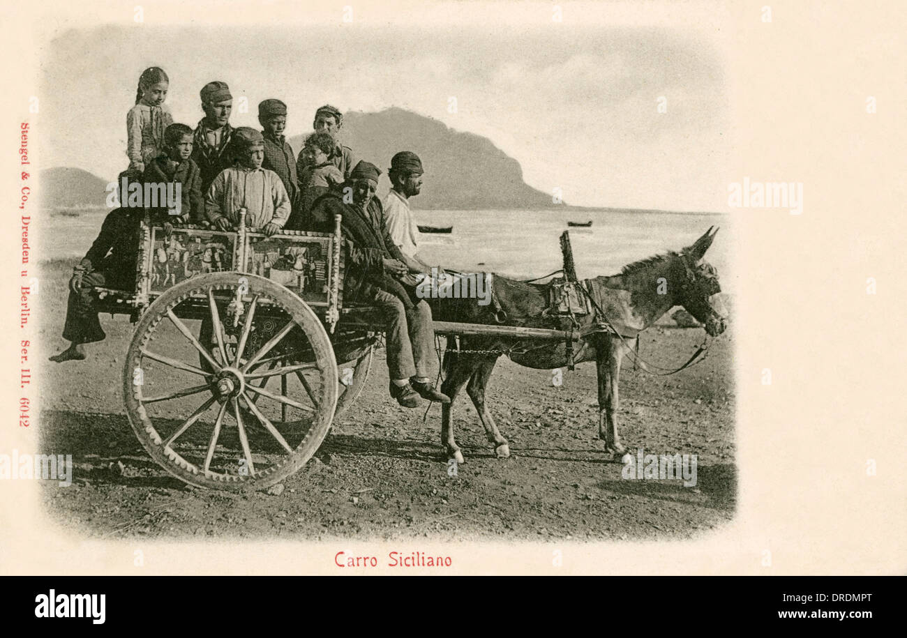 Italien - sizilianische Esel Wagen (Carro) Stockfoto
