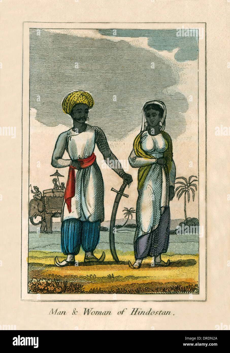 Ein Mann und eine Frau von Hindustan (Indien) Stockfoto