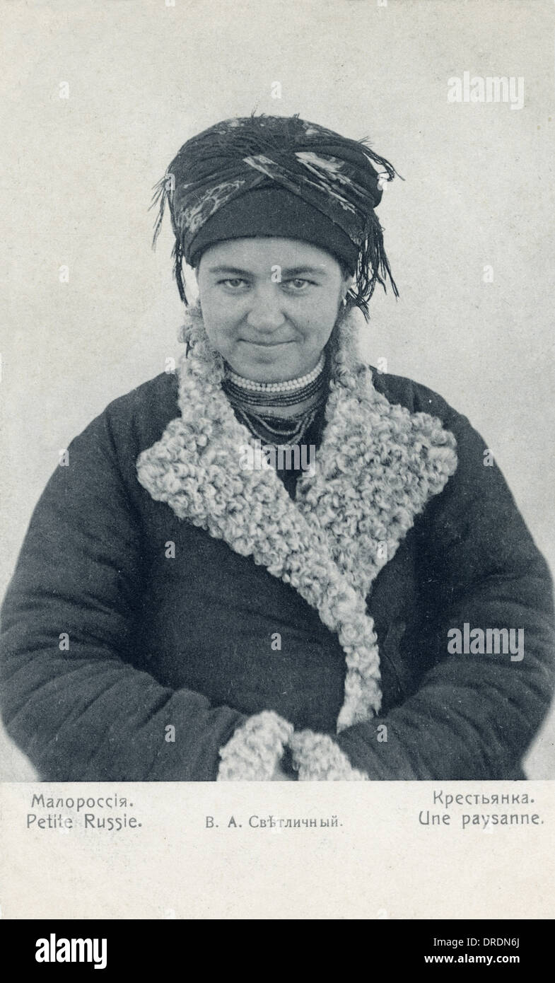 Russische Bäuerin Stockfoto