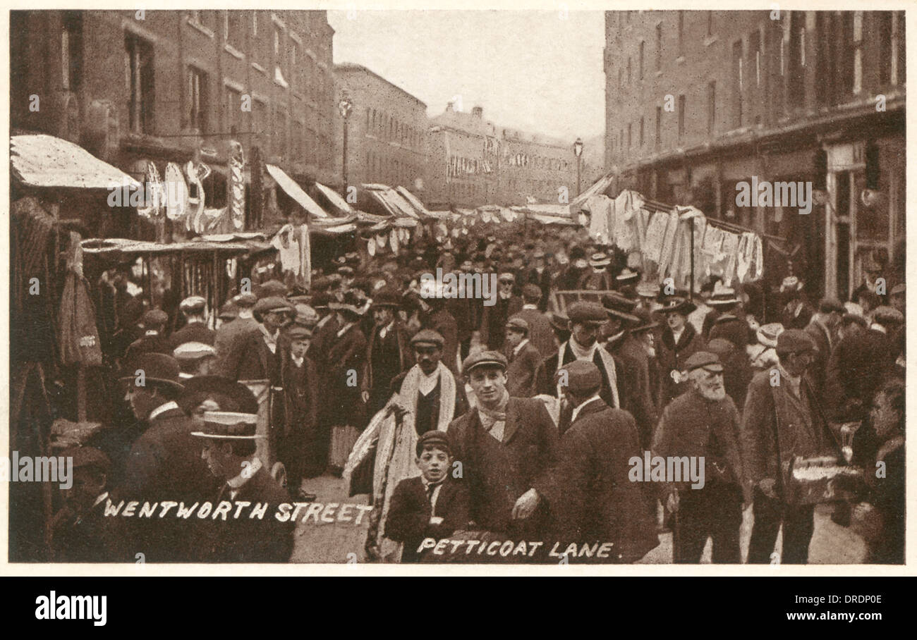 Petticoat Lane Market, London - Wentworth Street Stockfoto