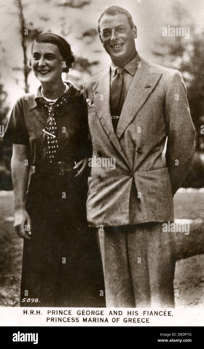 Prinz Georg und Prinzessin Marina von Griechenland Stockfoto