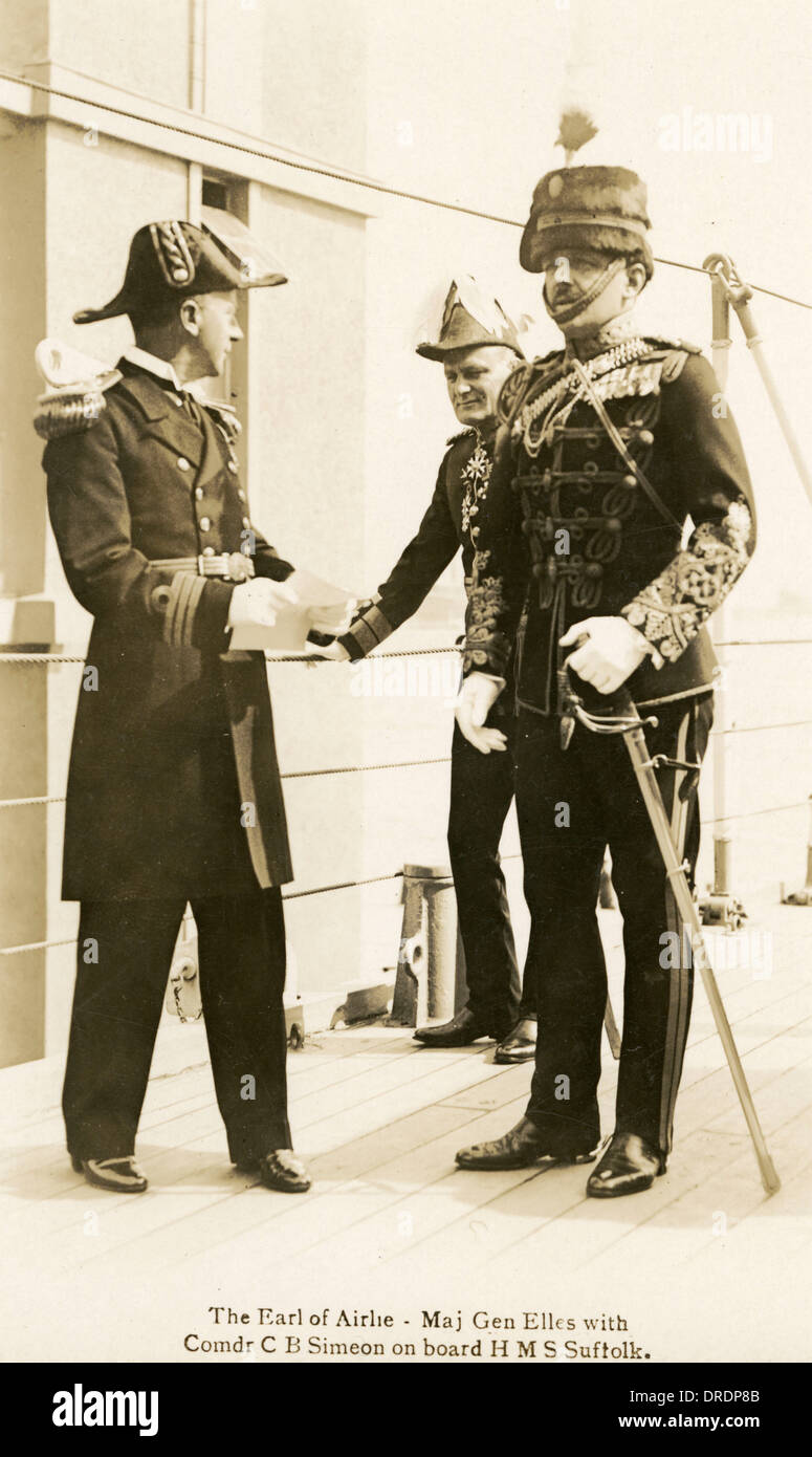 12. Earl of Airlie an Bord der HMS Suffolk Stockfoto