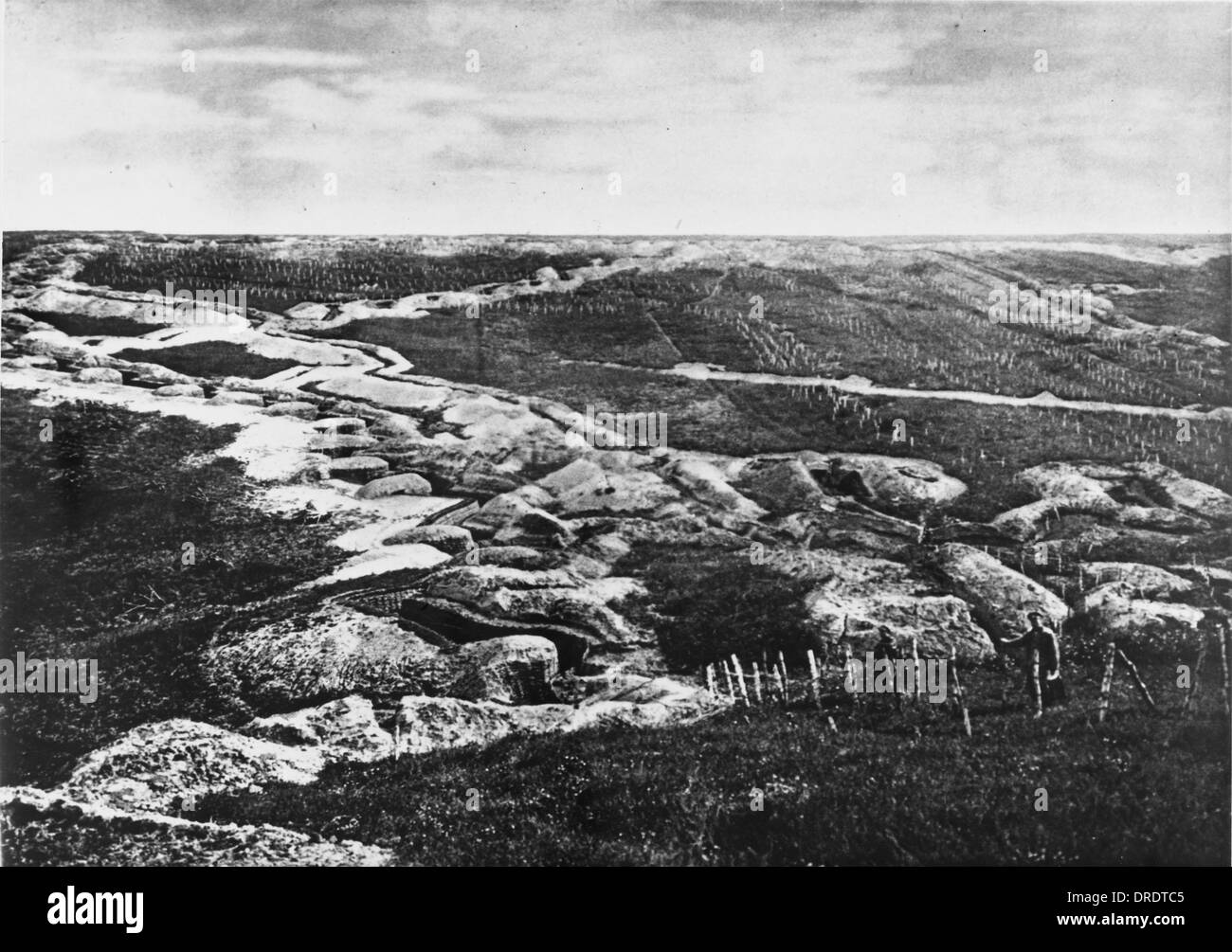 Österreichischen Gräben bei Zborov 1917 Stockfoto