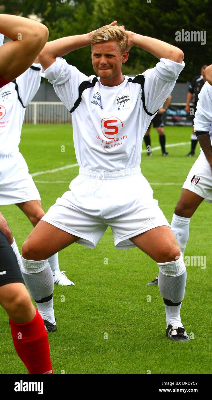 Jeff Brazier Promi Fußball Samstag statt am Imber Court Sport Club Surrey, England - 21.07.12 Featuring: Jeff Brazier wo: Surrey, Großbritannien: 21. Juli 2012 Stockfoto