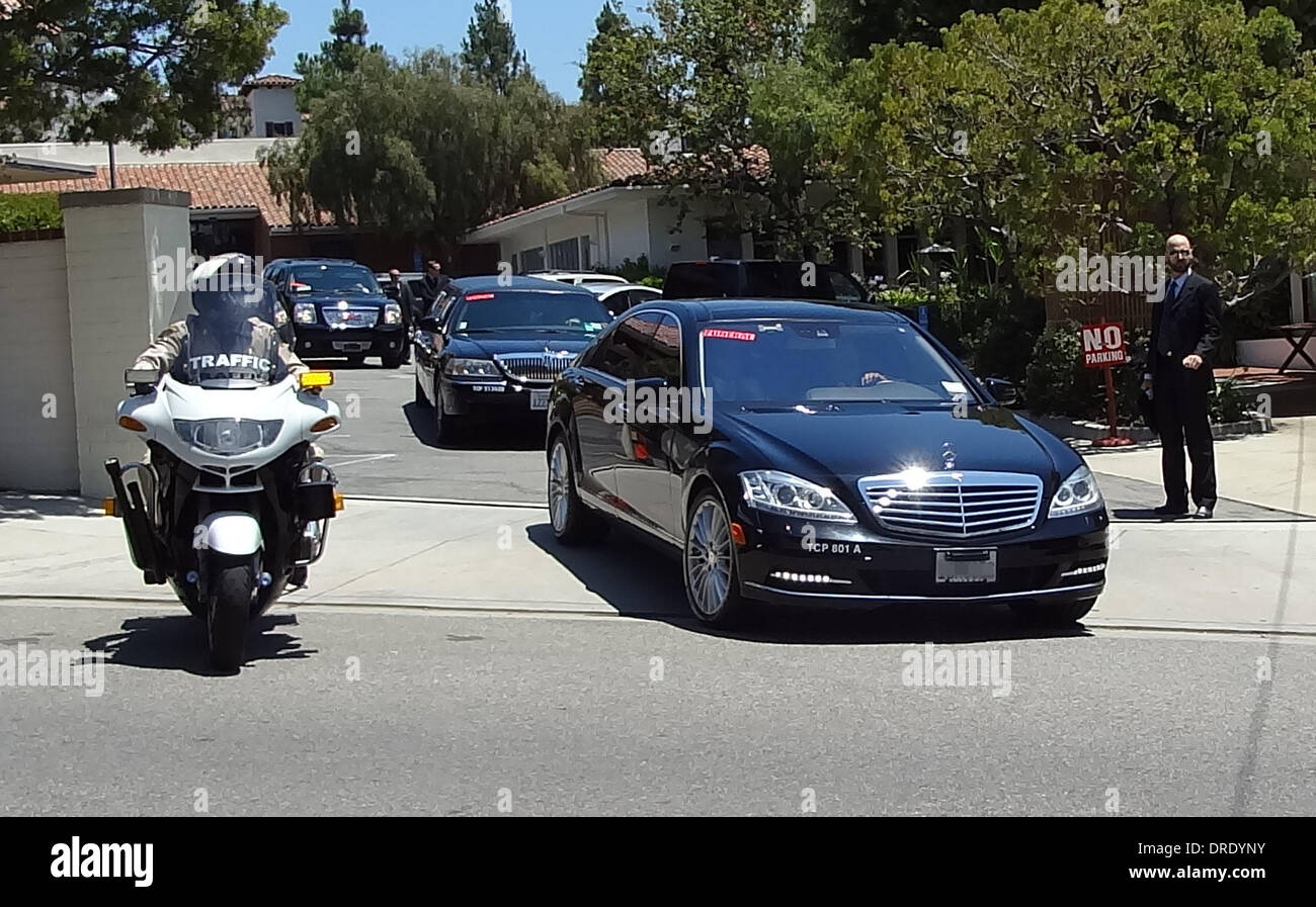 Beerdigung Autos verlassen die Beerdigung von Sage Stallone an St