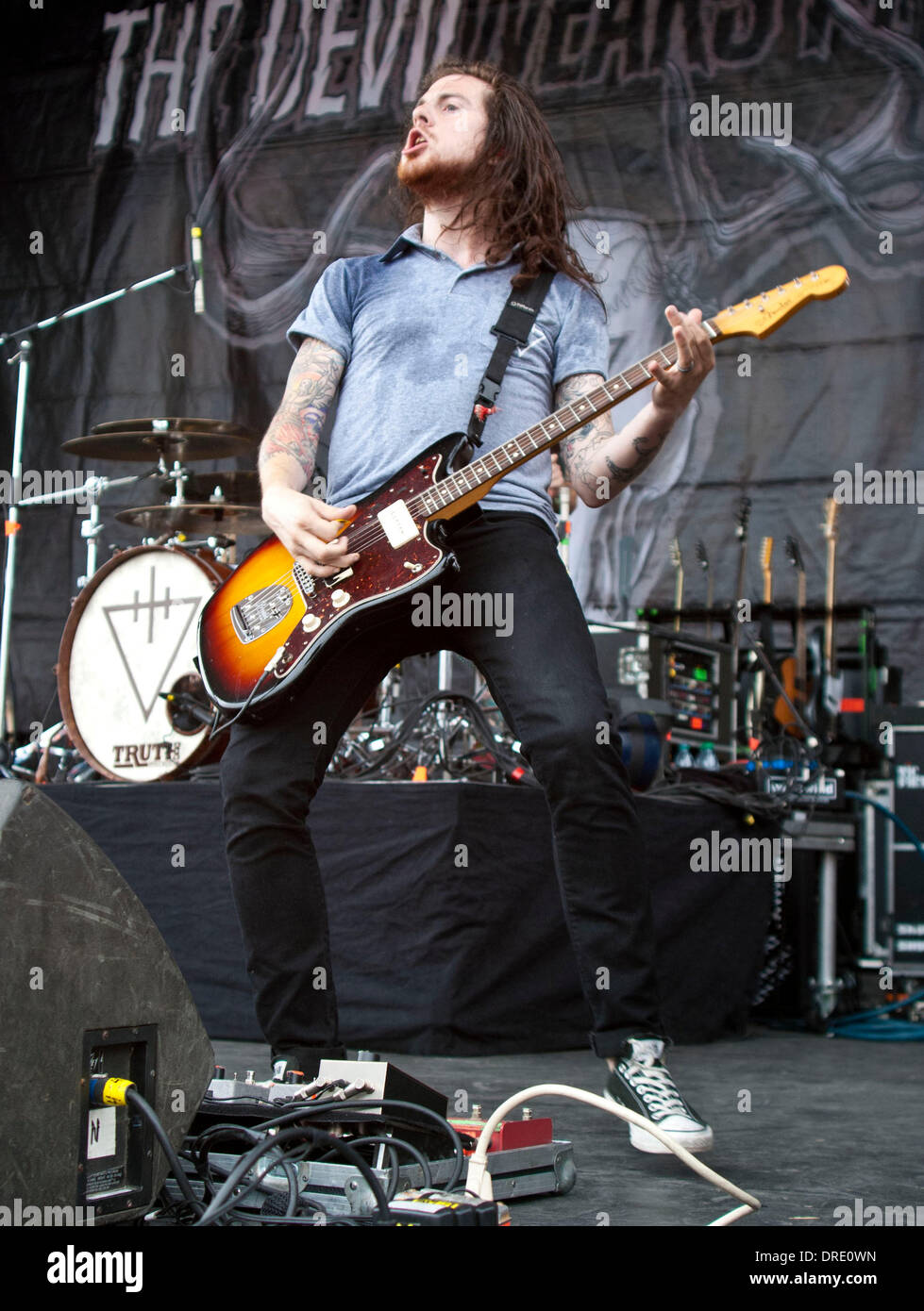 Der Teufel trägt Prada bei Rockstar Energy Drink Mayhem Festival in Tinley Park Chicago, Illinois - 21.07.12 Stockfoto