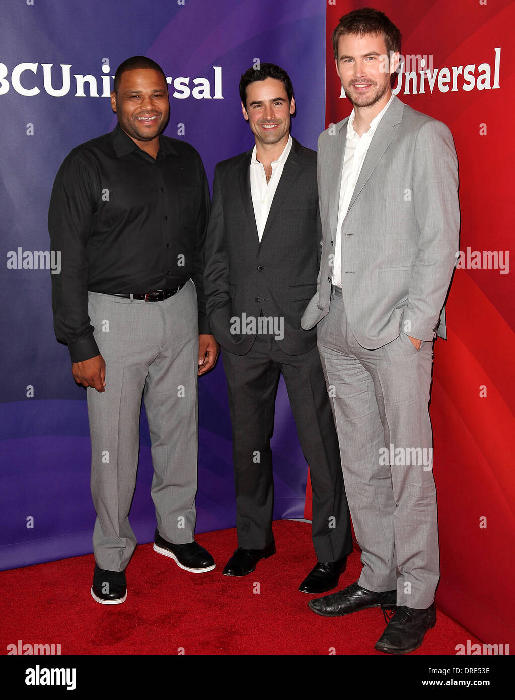 Anthony Anderson, Jesse Bradford und Zach Cregger NBC Universal Pressetour im Beverly Hilton Hotel Beverly Hills, Kalifornien - 24.07.12 Stockfoto