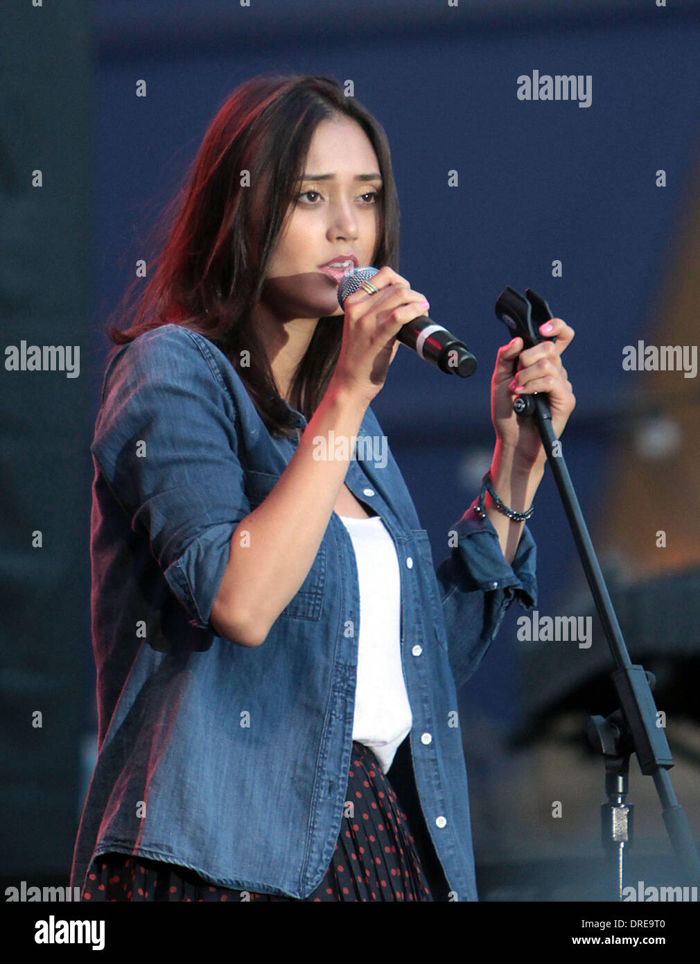 Dia Frampton Teilnehmer aus The Voice Höchstleistungen Summer Concert Series in The Grove West Hollywood, Kalifornien - 25.07.12 Stockfoto