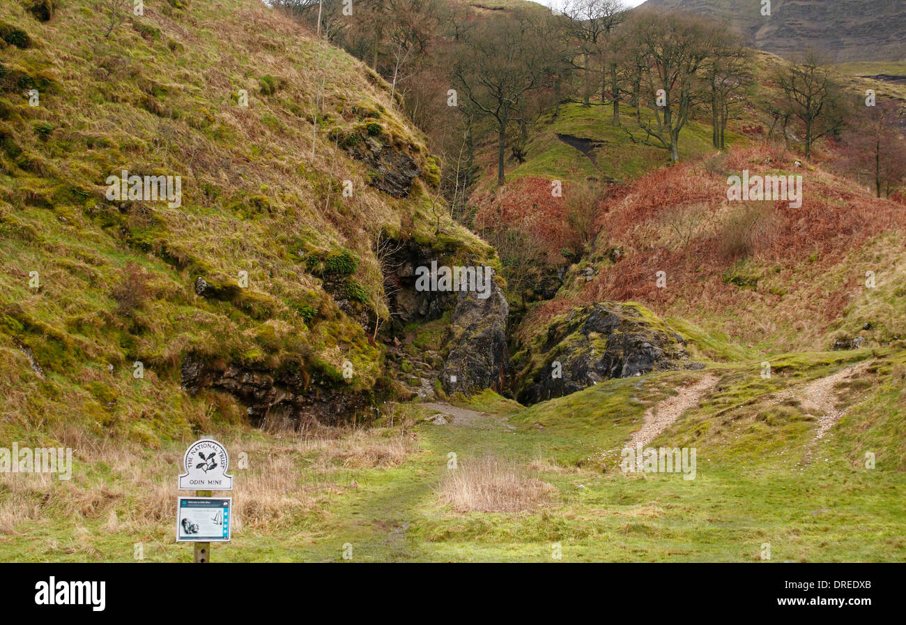 Odin-Mine, einer stillgelegten Blei-Mine am Castleton im Peak District National PArk, Derbyshire, UK Stockfoto