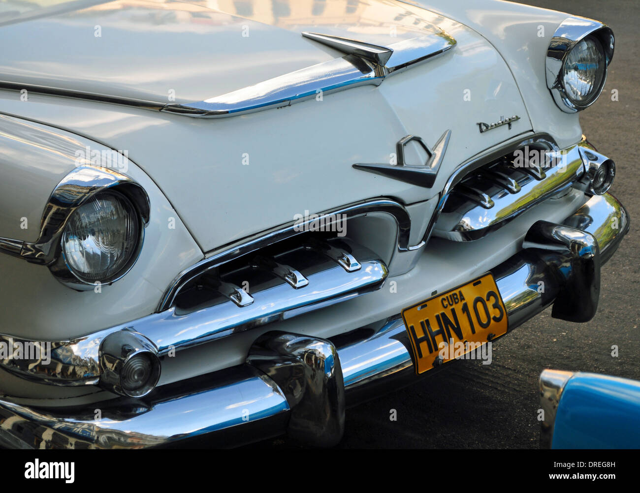 Havanna, Kuba: Vorderseite des restaurierten Oldtimer im Zentrum Stadt Stockfoto